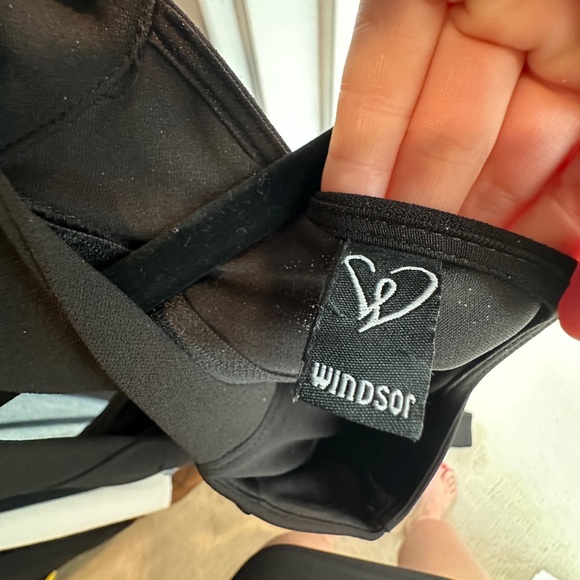 Windsor Black High Neck Gown with lace detail prom wedding black tie event M - Picture 14 of 16